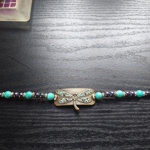 handmade dragonfly bracelt